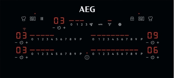 AEG CCE 84779 XB Induktion Kochfeld mit Edelstahlrahmen und Dunstabzug 83 cm